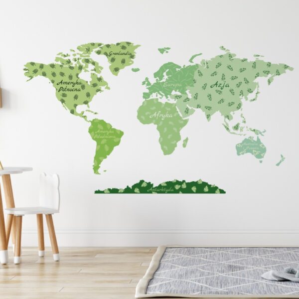 Naklejka mapa świata