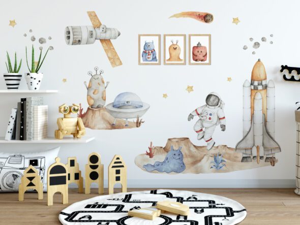 Weltraumaufkleber-Set für das Kinderzimmer